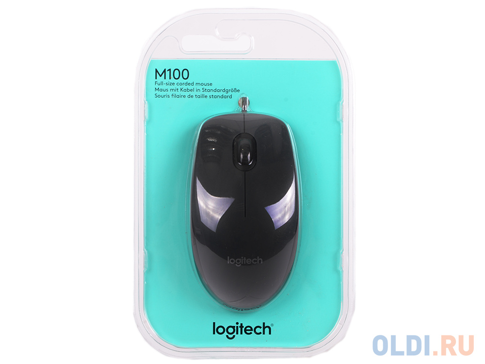 Мышь (910-005003) Logitech Mouse M100 Grey USB фото