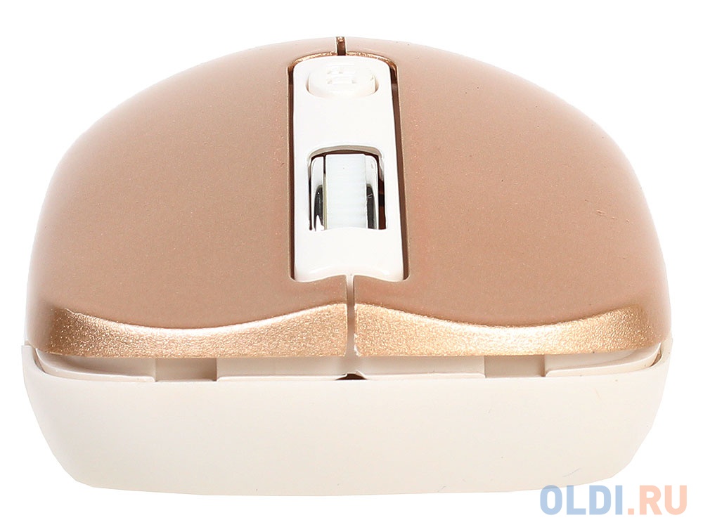Мышь беспров. Gembird MUSW-400-G, бело-золотой, бесшумный клик, 3кн.+колесо-кнопка, 2.4ГГц, 1600 dpi, блистер фото