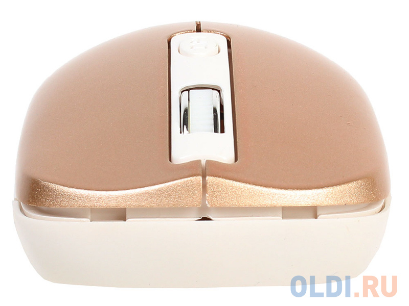 Мышь беспров. Gembird MUSW-400-G, бело-золотой, бесшумный клик, 3кн.+колесо-кнопка, 2.4ГГц, 1600 dpi, блистер фото