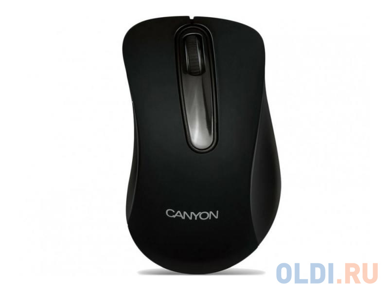 Мышь беспроводная CANYON CNE-CMSW2 (Wireless, Optical 800 dpi, 3 btn, USB), чёрный USB
