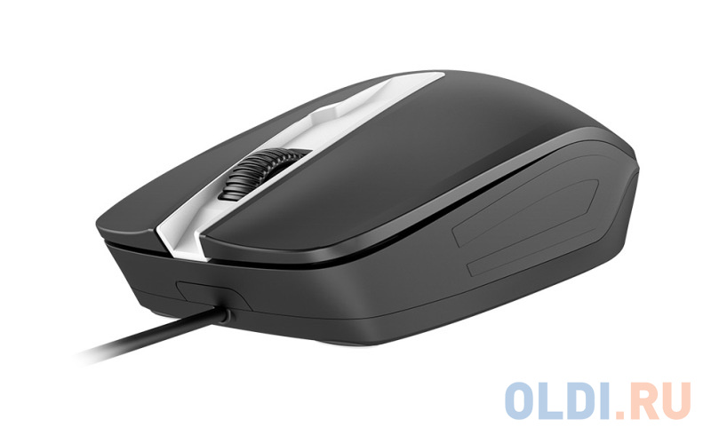 Мышь DX-180, USB, чёрная, оптическая, 800-1600dpi, подходит под обе руки фото