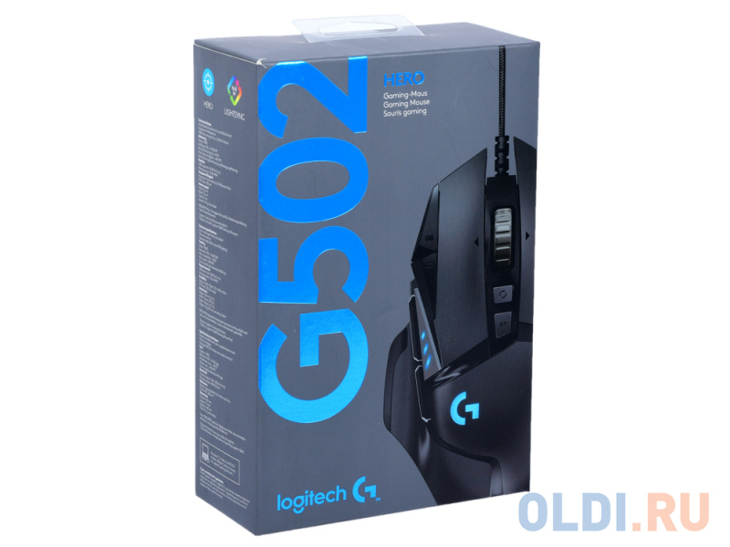 Мышь (910-005470) Logitech G502 Laser Gaming Mouse RGB Tunable 16000dpi USB HERO фото
