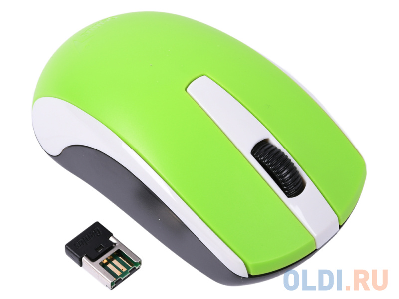 

Мышь беспроводная Genius ECO-8100, 2.4 GHz, 800-1600 dpi, встроенный аккумулятор, Green