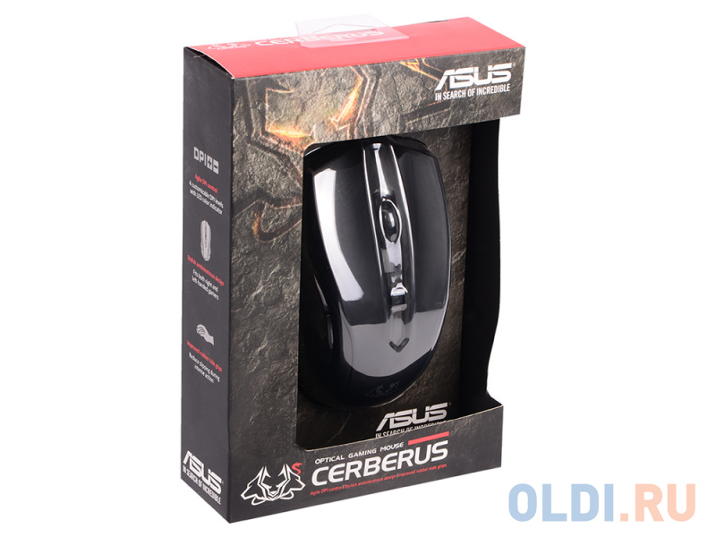 

Мышь проводная ASUS Cerberus чёрный USB