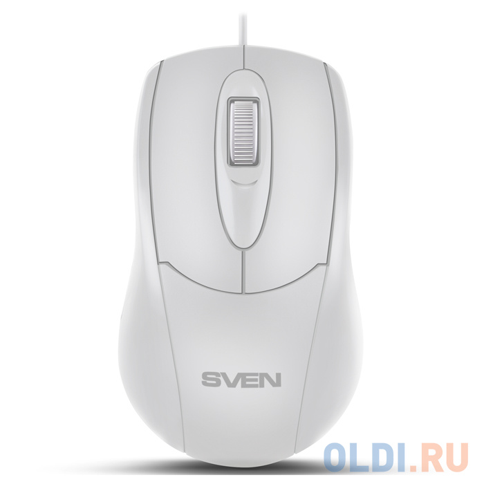 

Мышь SVEN RX-110 USB белая (2+1кл. 1000DPI, цвет. картон, каб. 1,5м)