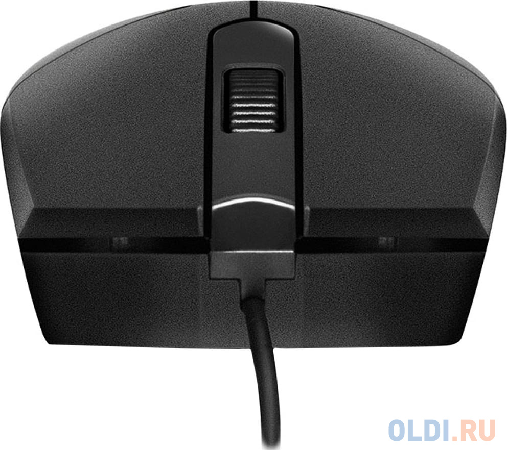 Мышь SVEN RX-30 USB чёрная, 2+1кл. 1000DPI, цвет. картон, кабель 2м. фото