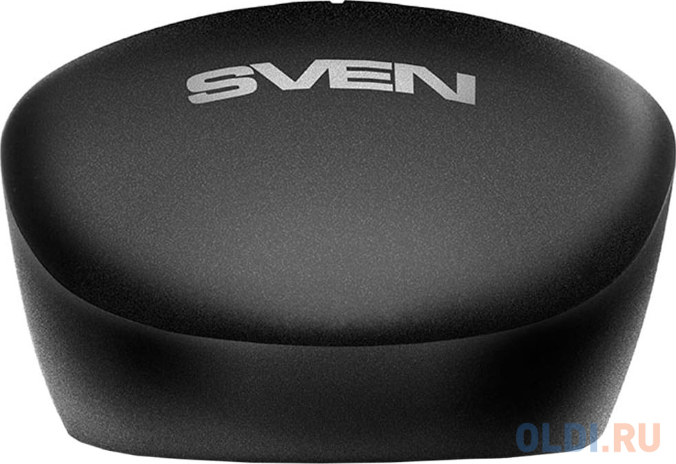 Мышь SVEN RX-30 USB чёрная, 2+1кл. 1000DPI, цвет. картон, кабель 2м. фото