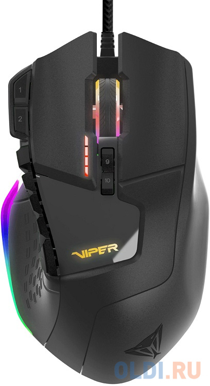 Patriot Viper V570 Blackout Edition Игровая мышь (13 кнопок, 12000 dpi, RGB подсветка, USB)