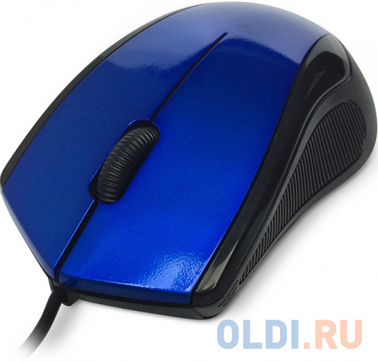 

Мышь проводная CBR CM-100 USB синий, Черный/синий
