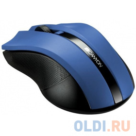 Мышь беспроводная CANYON CNE-CMSW05BL, 2.4Ghz wireless Optical  Mouse with 4 buttons, DPI 800/1200/1600, голубой