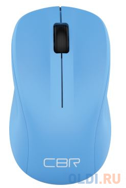 Мышь беспроводная CBR CM 410 Blue, оптика, 2.4 ГГц, 1000 dpi, 3 кнопки и колесо прокрутки, выключатель питания фото
