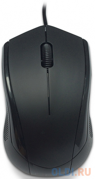 Мышь CBR CM 100 Black оптика, 1200dpi, офисн., провод 1.3 метра, черный, USB фото