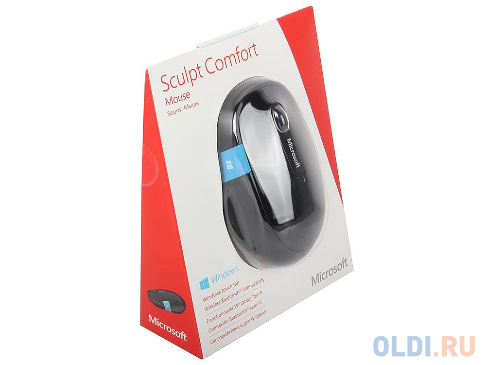 Мышь Microsoft Sculpt Comfort Mouse Win7/8 Bluetooth EN/AR/CS/NL/FR/EL/IT/PT/RU/ES/UK EFR Black (H3S-00002) - фото 4