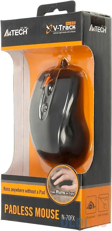 Мышь A4Tech N-70FX-1 USB Black 2+1 кл-кн, V-Track фото