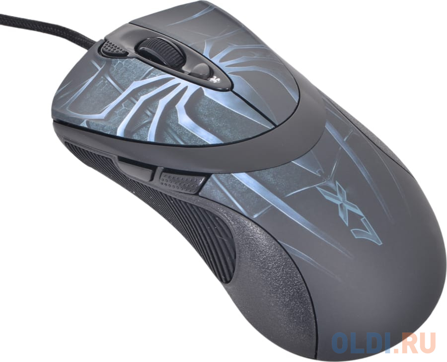 Мышь A4Tech XL-747H 3-Fire Extra High 6-Full Speed Glaser Blue Spider, 3600 dpi, USB фото