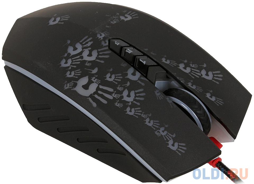 

Мышь A4Tech Bloody Bloody A6 Blazing черный Laser (4000dpi) USB игровая (8кнопок)