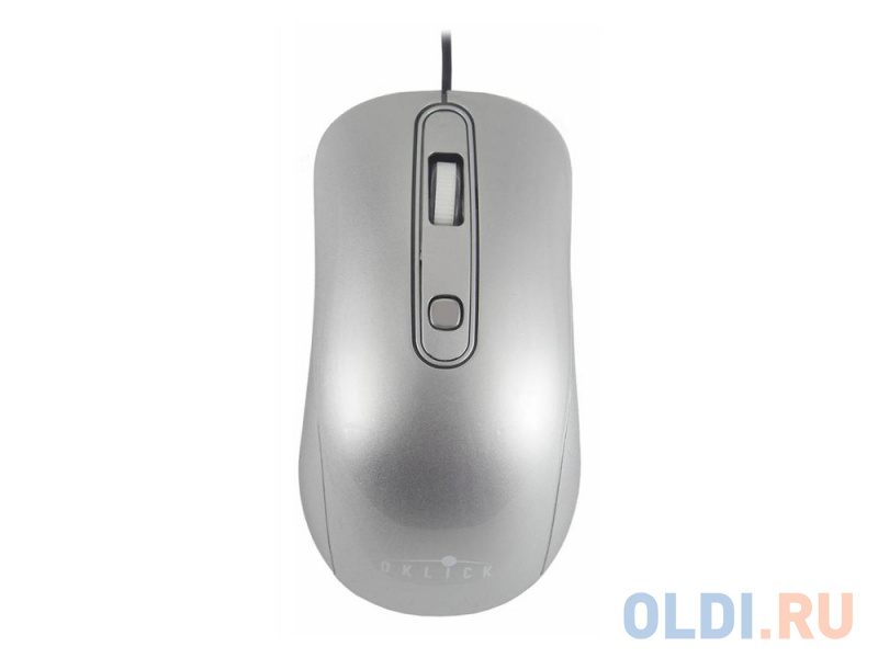 Мышь Oklick 155M silver optical (1600dpi) USB (3but) фото