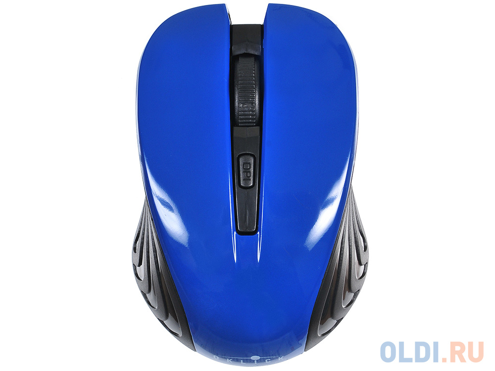 Мышь Oklick 545MW черный/синий оптическая (1600dpi) беспроводная USB (4but) мышь беспроводная a4tech fstyler fb10c чёрный синий usb радиоканал
