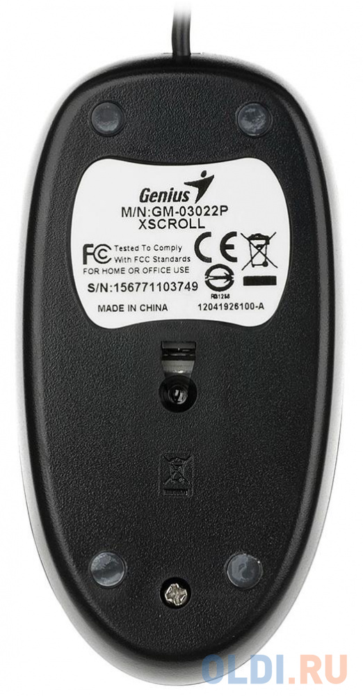 Мышь проводная Genius X-Scroll V3 чёрный USB фото