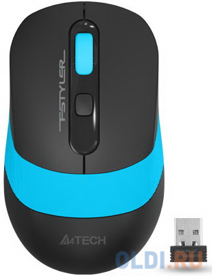 Мышь беспроводная A4TECH FG10 чёрный синий USB мышь беспроводная a4tech fg10 grey чёрный серый usb
