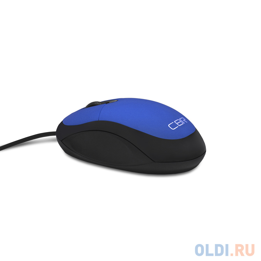 Мышь проводная CBR CM102 синий USB фото