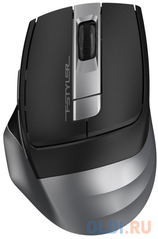 Мышь A4 Fstyler FG35 серый/черный оптическая (2000dpi) беспроводная USB (6but) мышь msi clutch gm50 оптическая 7200dpi usb2 0 6but
