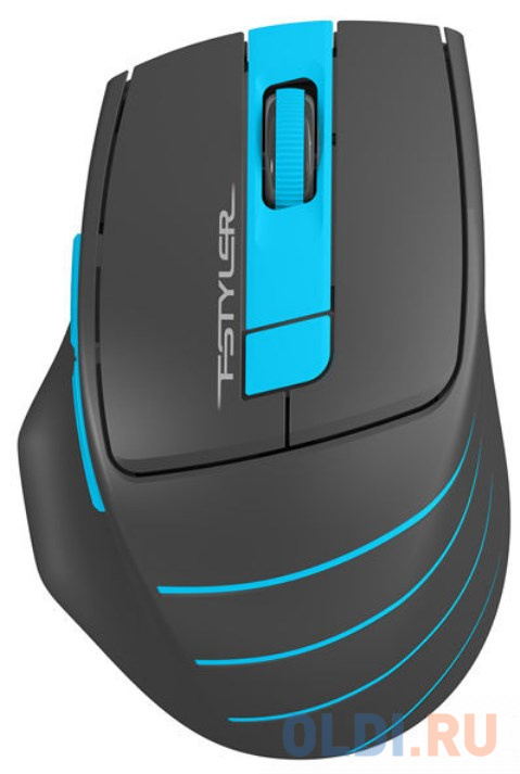 Мышь беспроводная A4TECH FG30 BLUE серый синий USB фото