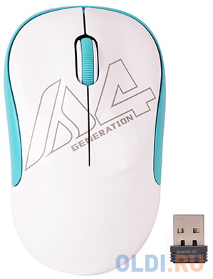 

A4Tech V-Track G3-300N white/lt.blue optical (1000dpi) cordless USB [1146013]