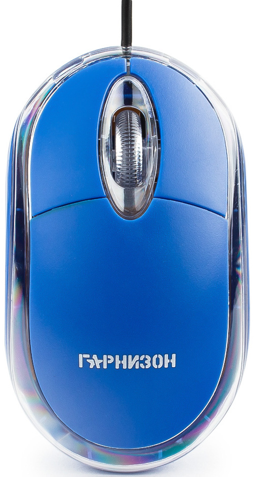 

Гарнизон Мышь GM-100B, USB, чип- Х, синий, 1000 DPI, 2кн.+колесо-кнопка