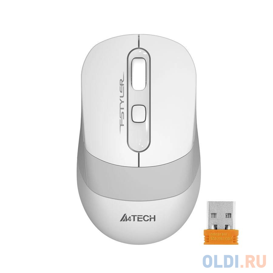 Мышь беспроводная A4TECH FStyler FG10 белый серый USB фото