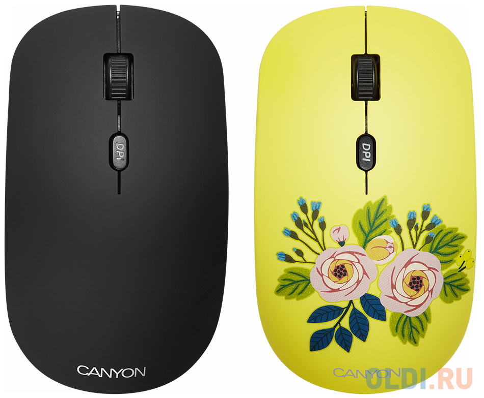 

CANYON2.4GHz wireless Optical Mouse with 4 buttons, DPI 800/1200/1600, 1 additional cover(Penguin, С рисунком