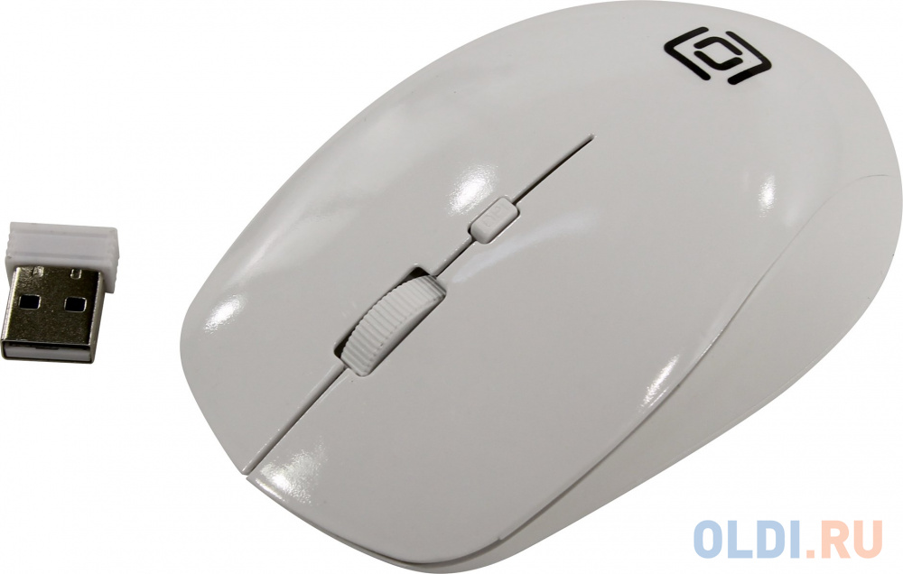 

Мышь беспроводная Oklick 565MW glossy белый USB + радиоканал