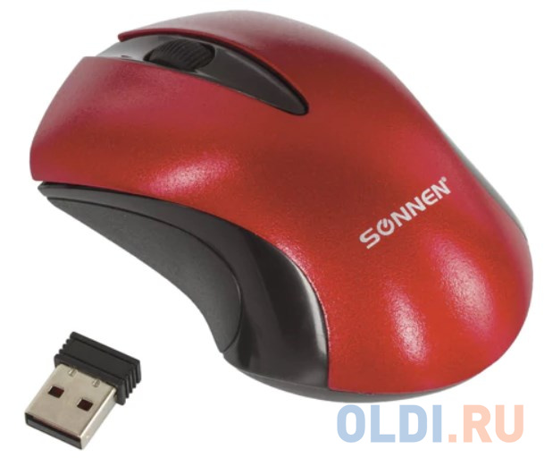 

Мышь беспроводная Sonnen M-661R красный USB