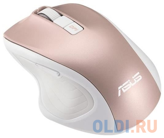 Беспроводная мышь ASUS MW202 бело-розовая (RF 2.4GHz, 4000 dpi, USB, 5 кнопокl, Optical, 90XB066N-BMU010), цвет белый/розовый - фото 1