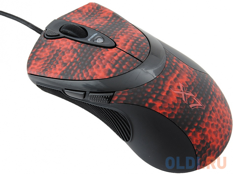 

Мышь проводная A4TECH XL-740K USB чёрный красный, Черный/красный