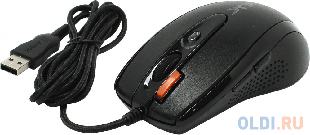 Мышь A4Tech XL-750BK USB 6 кн,  600-3600 dpi фото