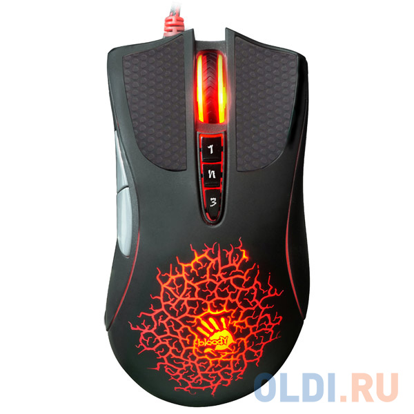 

Мышь A4Tech Bloody A90 + Коврик B-081 черный оптическая (4000dpi) USB2.0 игровая (8but