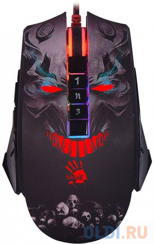 

Мышь проводная A4TECH Bloody P85 Skull чёрный USB