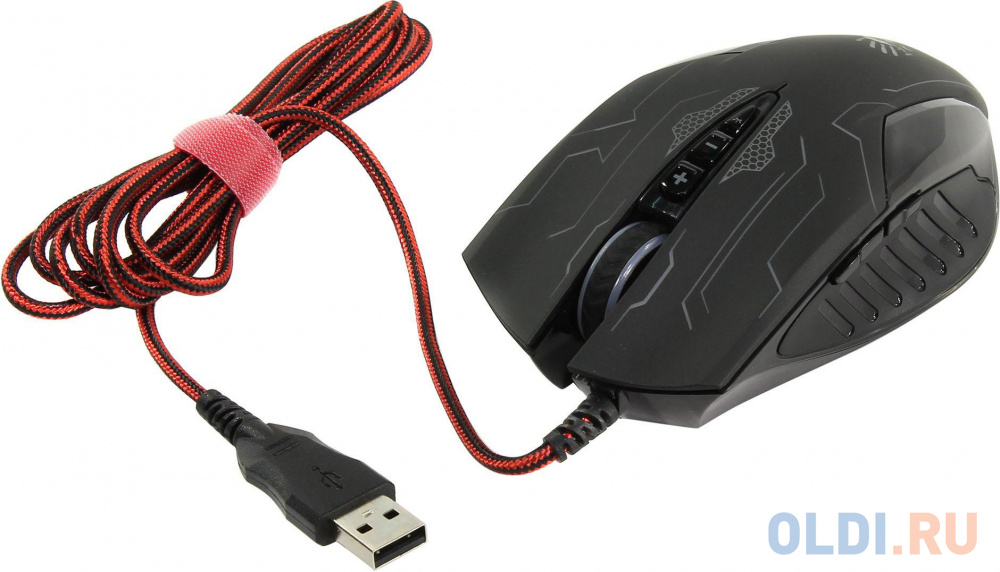 Мышь проводная A4TECH Bloody Q51 чёрный USB мышь проводная a4tech bloody p81s starlight чёрный рисунок usb