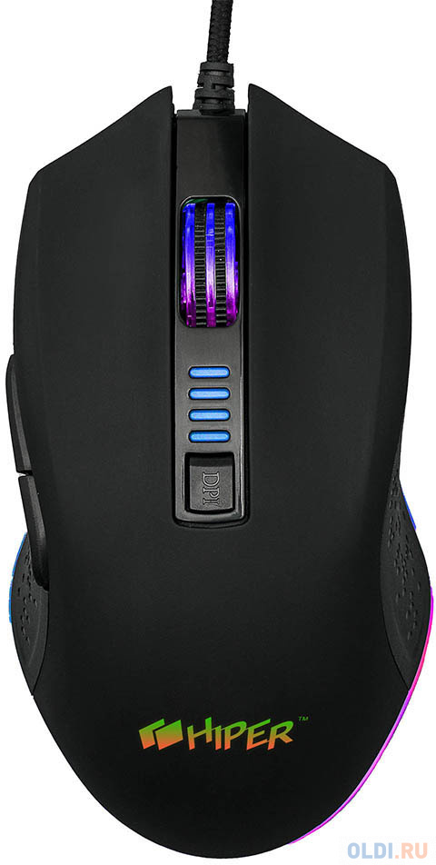

Мышь проводная HIPER Genome GM-5 чёрный USB, Черный
