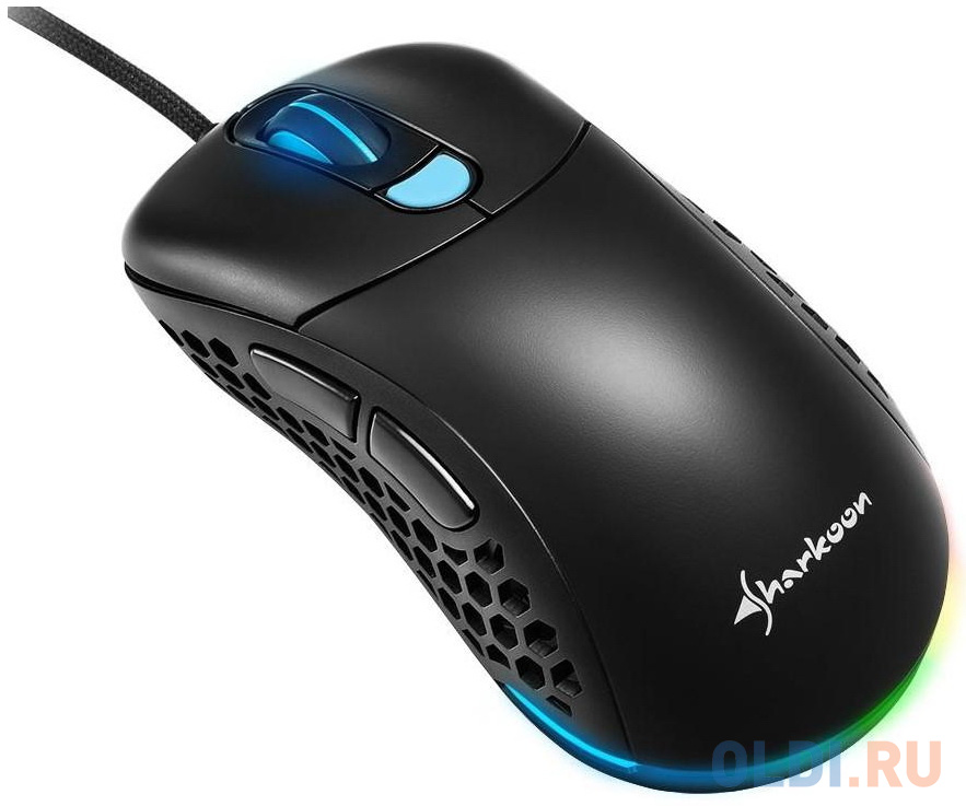 Игровая мышь Sharkoon Light2  200 (PixArt PMW 3389, 6 кнопок, 16000 dpi, USB, RGB подсветка) игровая мышь sven rx g740 usb 5 1кл бесш кл 800 2400dpi softtouch подсветка игров упак