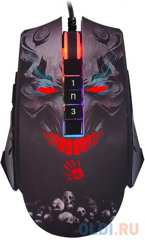 

Мышь A4 Bloody P85s Skull рисунок оптическая (8000dpi) USB (8but)