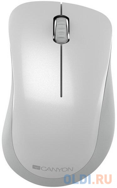 Canyon  2.4 GHz  Wireless mouse ,with 3 buttons, DPI 1200, Battery:AAA*2pcs  ,pearl white grey67*109
