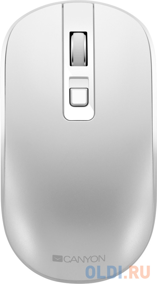 CANYON MW-18 2.4GHz Wireless Rechargeable Mouse with Pixart sensor, 4keys, Silent switch for right/l, цвет белый, размер 115x62x32 мм