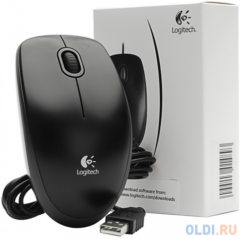 Мышь (910-003357) Logitech Optical B100 USB Black OEM фото