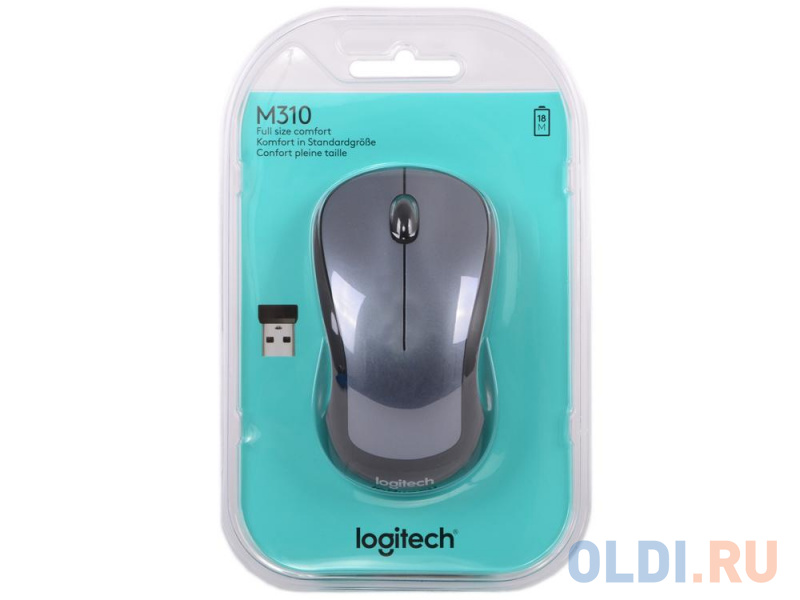 Мышь (910-003986) Logitech Wireless Mouse M310 Silver фото