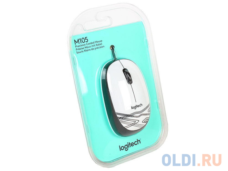 

Мышь (910-002944) Logitech Mouse M105 White NEW