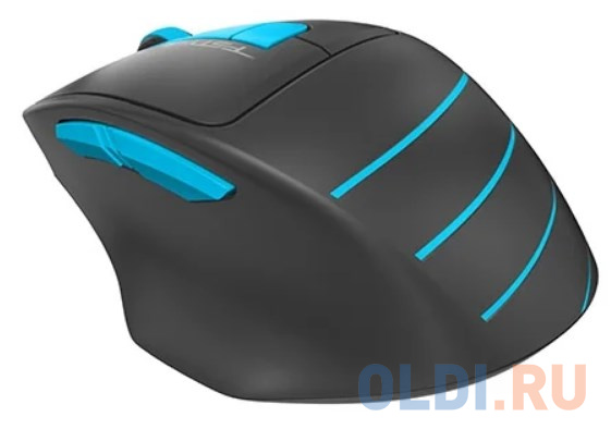 Мышь беспроводная A4TECH FG30S серый синий USB + радиоканал фото