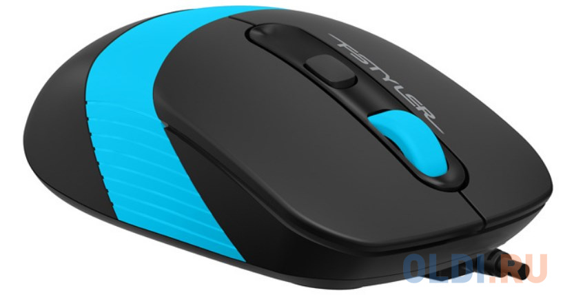 Мышь A4 Fstyler FM10 черный/синий оптическая (1600dpi) USB (4but) фото