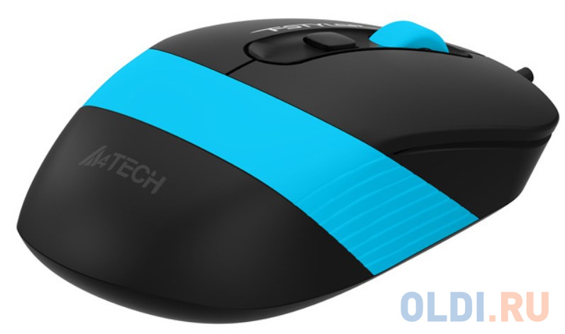 Мышь A4 Fstyler FM10 черный/синий оптическая (1600dpi) USB (4but) фото